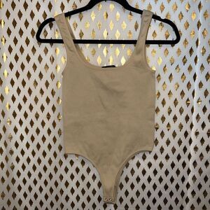 Tan beige nude bodysuit size s/m